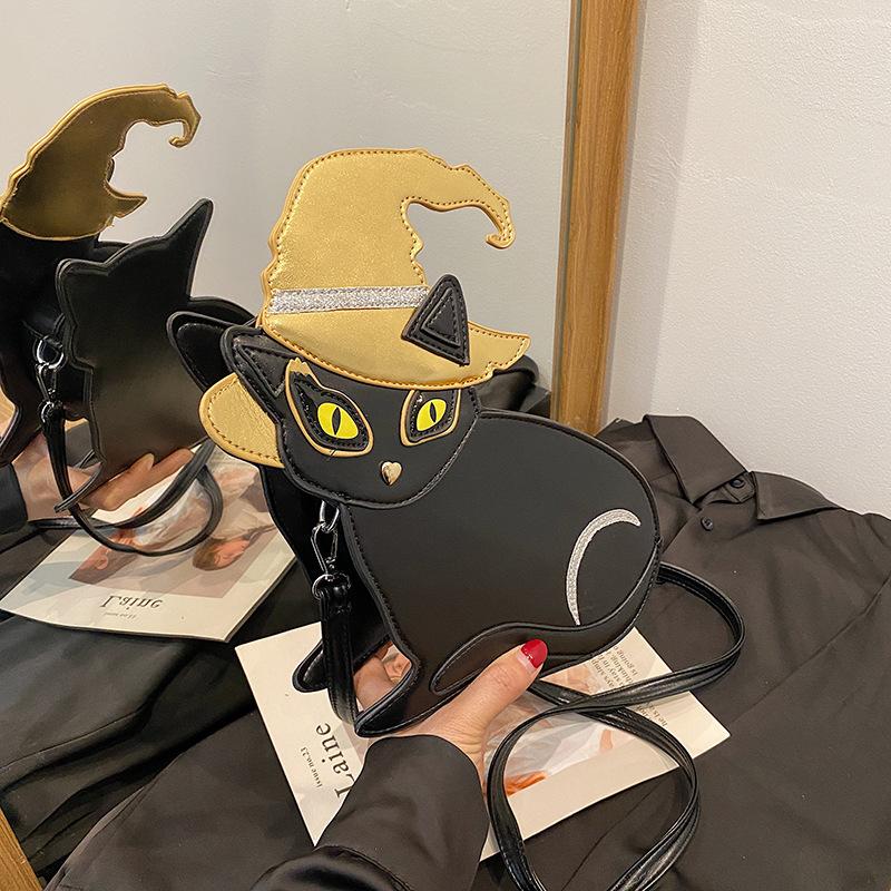 Ins Cute Cat Small Bag 2025 New Japanese Cartoon Girl Xiaohongshu Same Shoulder Small Round Bag Pu