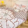 Cute Bear Duvet Cover Set Cozy Cartoon Bedding Set With Zipper Comfortable Breathable Reversible Comforter Cover For Girls Teens