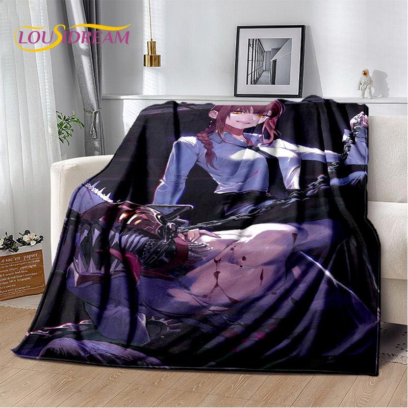 Anime Chainsaw Man Denji Cartoon Soft Plush Blanket,Flannel Blanket Throw Blanket for Living Room Bedroom Bed Sofa Picnic Cover