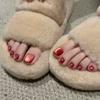 24pcs Glitter Crystal False Toenails Full Cover Wearable Rhinestone Fake Toe Nail Patch for Feet nails Supplies professionals