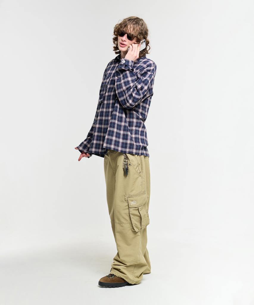 AECA Ripstop Washing Cargo Pants-Beige