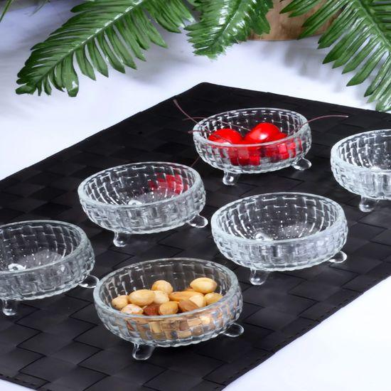 

Rotanev 6 Pieces Glass Crystal Sofia Presentation Bowl Snack Bowl Jam Bowl Turkish Delight Bowl - Sofia Glass Snack Bowl