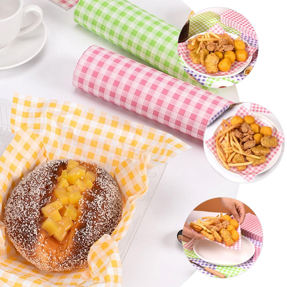 Backpapier Bögen Fettbeständiges Lebensmittelverpackungspapier Für Sandwiches Hamburger Pommes Frites Einlagen Ofenfest