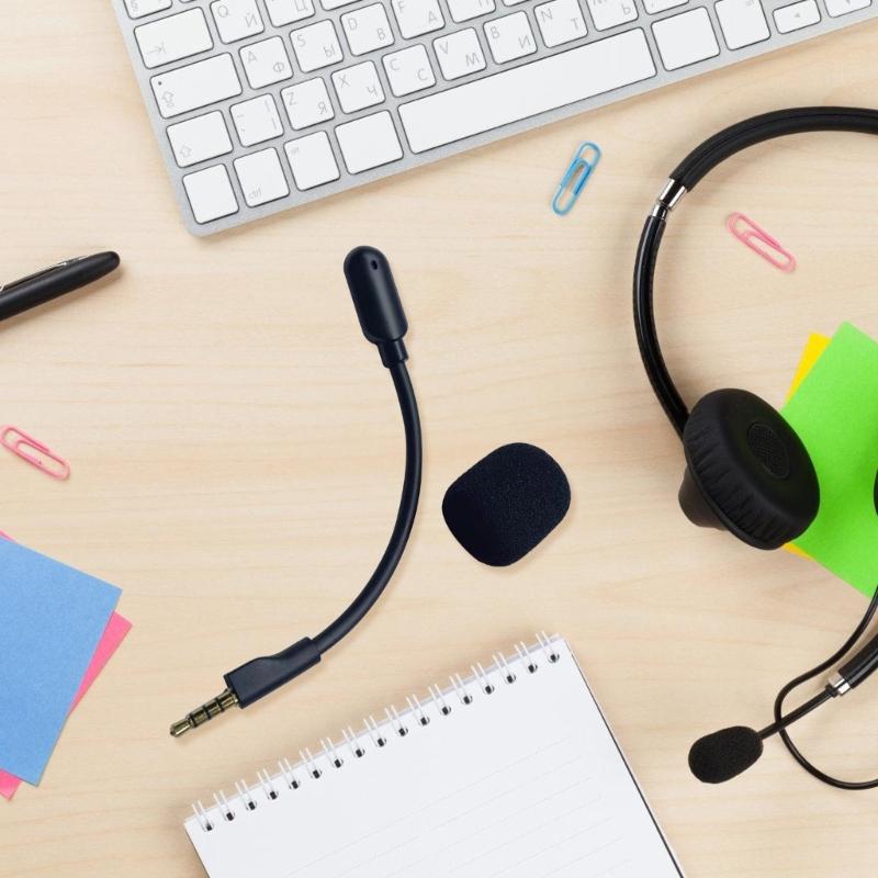 Plugs and Play Replacement Boom Microphone for Arctis1 Headsets Microphone Improve Gaming and Streaming Experience