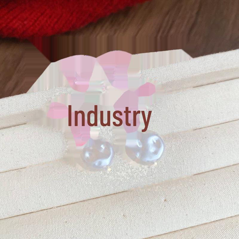 

Niche High-End Silver Needle Red Flower Pearl Earrings – Fashionable All-Match Luxury