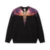 Unisex Hooded Sweatshirt With Animal Wing Print Loose Fit Cotton Pullover Fall Daily Wear