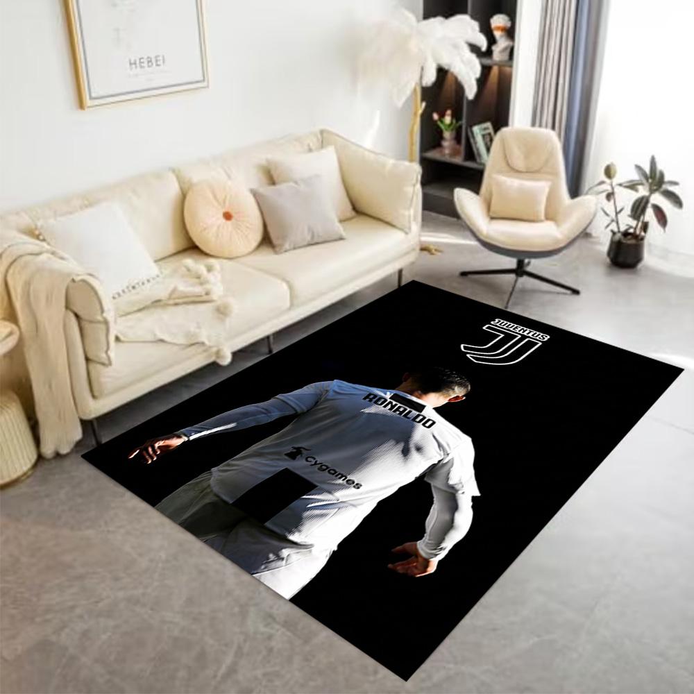 Juventus Ronaldo Jersey Floor Rug Office Rug Suitable for Hallway Decorate Room Kitchen Bedrooms Antislip Carpet Office Home Decor Spiritual Gift