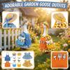 23 Inch Porch Clothes Gardener Costume Set with Watering Can and Flower Pot for Statue Decor