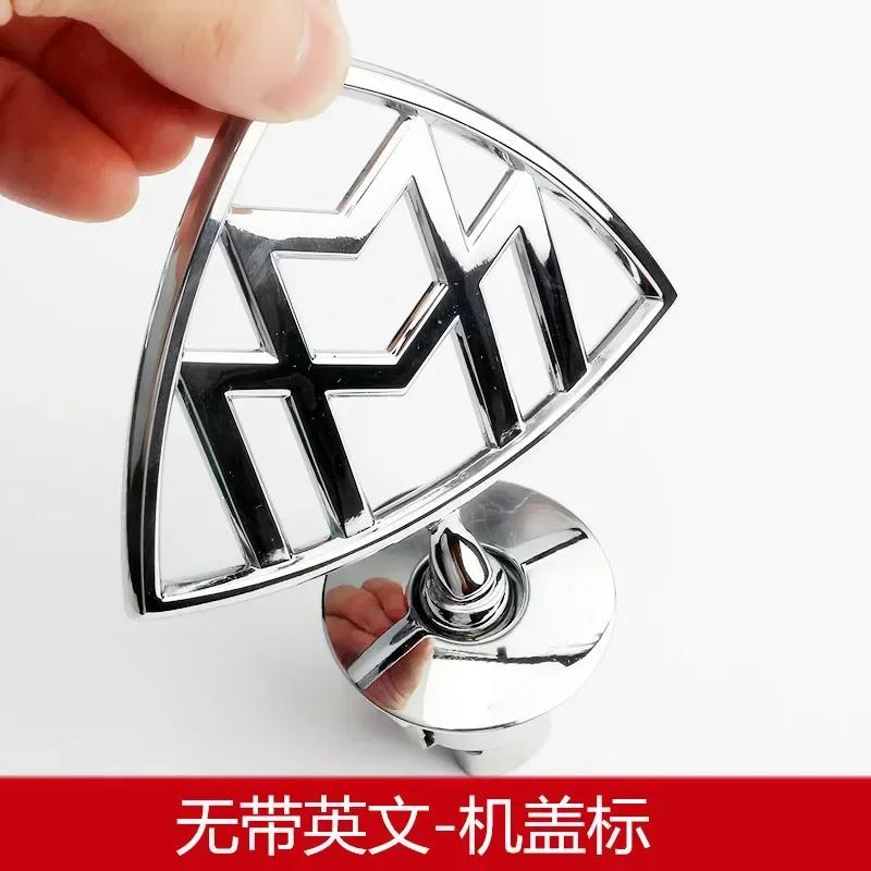 Maybach Standing Metal Emblems Car Hood 3D Rear Logo Side Standard for S Gls Class S400 S500 S600 W222 Badge Accessories1
