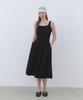 CLUNY Modern Bustier Long Sleeveless Dress - Black