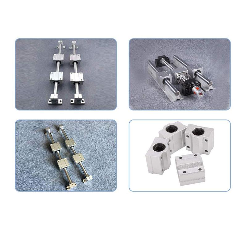 8mm Dia Length 15.7/"//400mm shafts with 2pcs LM8UU Rod Rail Linear Bearing Motion