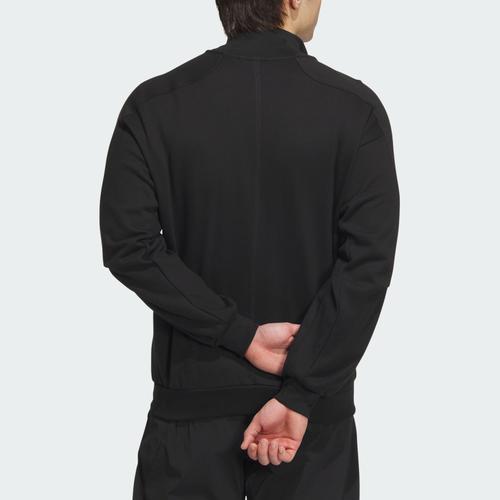 adidas Men's Black Stand Collar Sports Casual Loose Long Sleeve Jacket