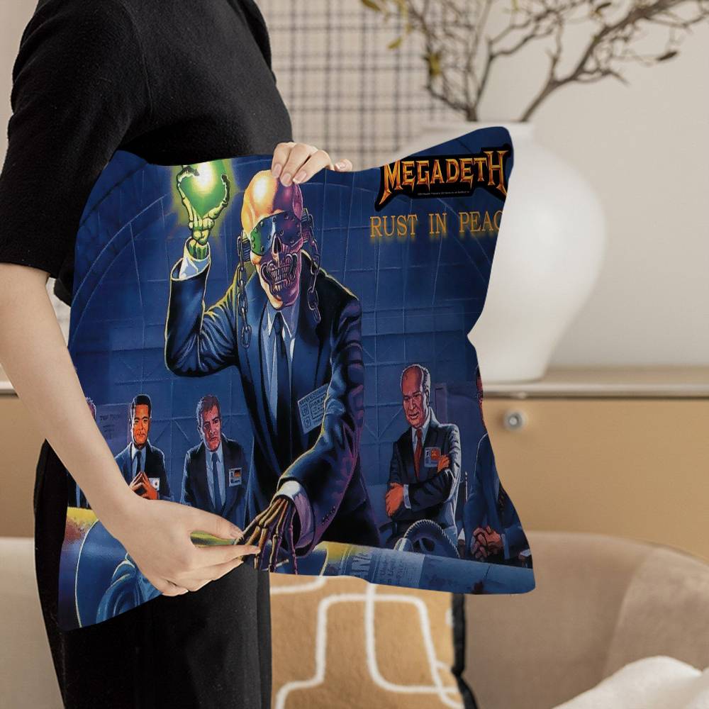 Heavy Metal Rock Roll Music M-Megadeths Pillow Cushion Cover Pillowcase Living Room Sofa Home Decor Customized