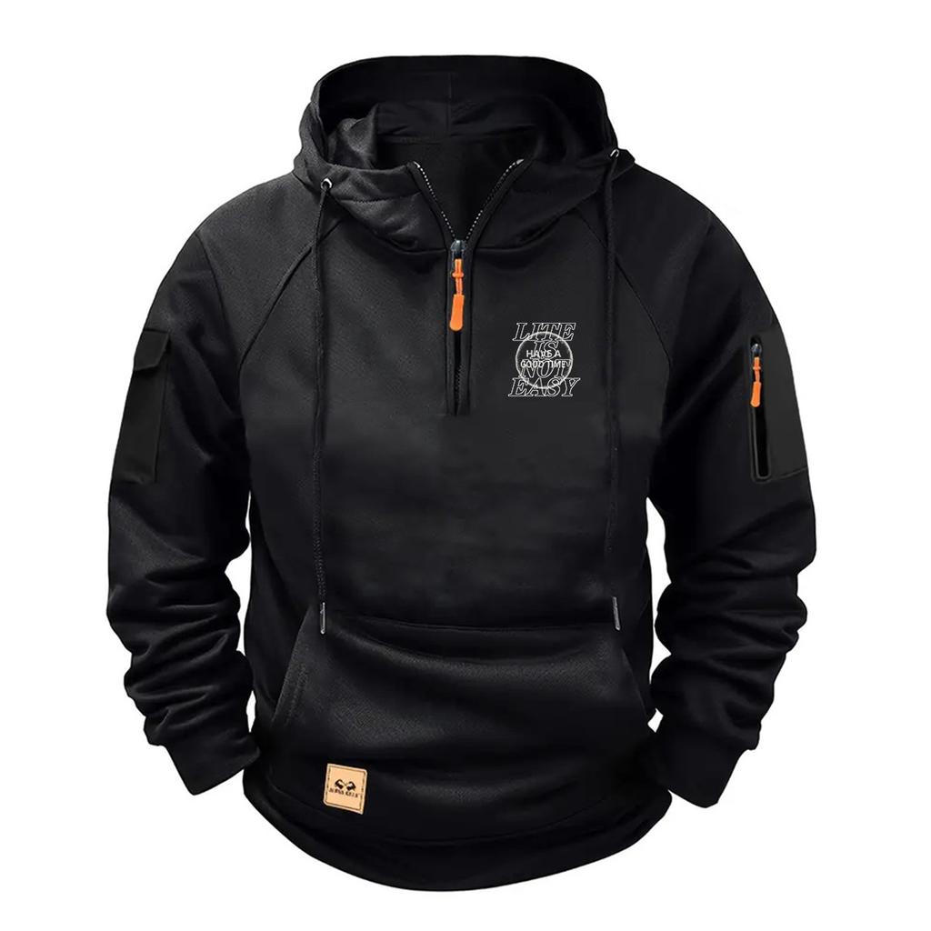 2024 New Men's Fleece Warm Hoodies Sweatshirts Casual Hoodie Jacket for Men Winter Coats