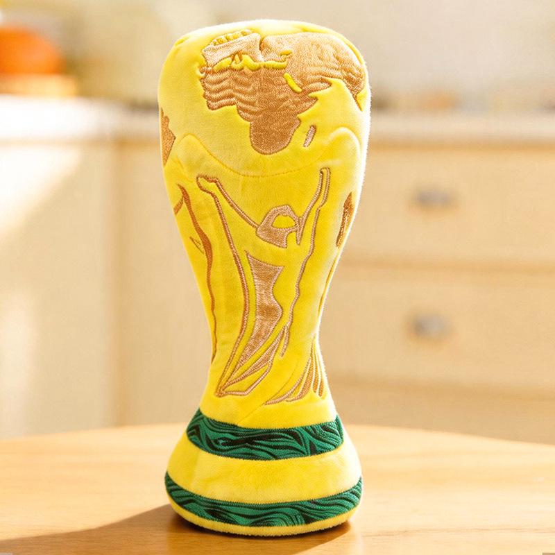 World Cup Trophy Plush Cushion - Super League Souvenir Doll 15cm 0.05kg