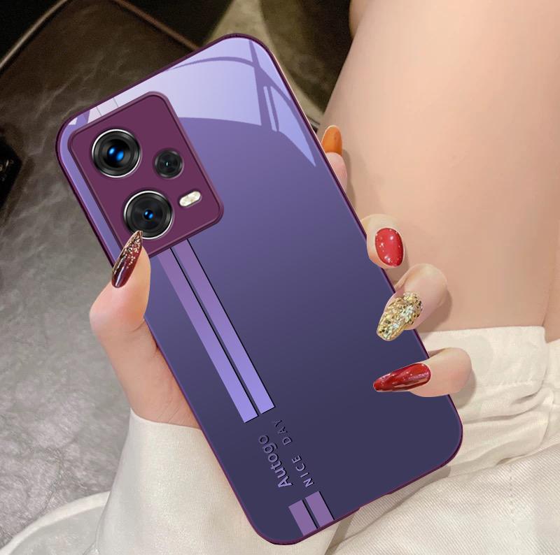 

Полосатые буквы черного цветаДля Xiaomi 14 Ultra 13 Lite Redmi Note 13 11 Pro 12 Plus Poco X6 3 Pro F4 6 GT Чехол для телефона из закаленного стекла For Note13ProPlus