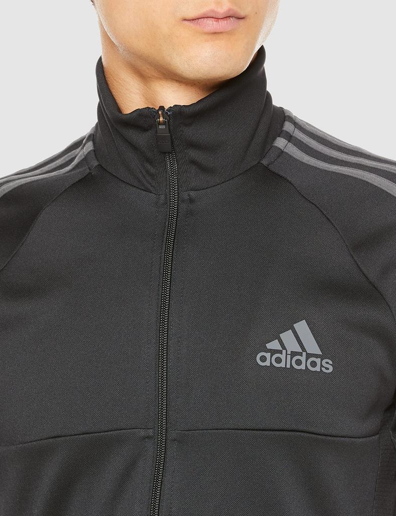 Adidas Aero Lady Sereno Cut Slim Track Six Size L 3-Stripes Jacket, Men's IZA36/KNA80, Black/Gray (GT8803),