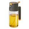 Sprühen und Gießen Ölflasche Doppelnutzung Transparent 650ml Küchenölzerstäuber mit Reinigungsbürste zum Kochen BBQ Salat Olivenöl