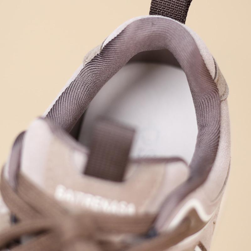 Women's 2025 Colorblock Casual Sneakers - Comfortable Korean Style with Double Shoelaces and Height Boost