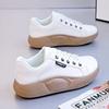 WTEMPO Lace Up Women Single Shoe Thick Sole Heighten Fashionable White Soft Sole Comfortable and Versatile Sports Casual Shoes Dropshipping Wholesale