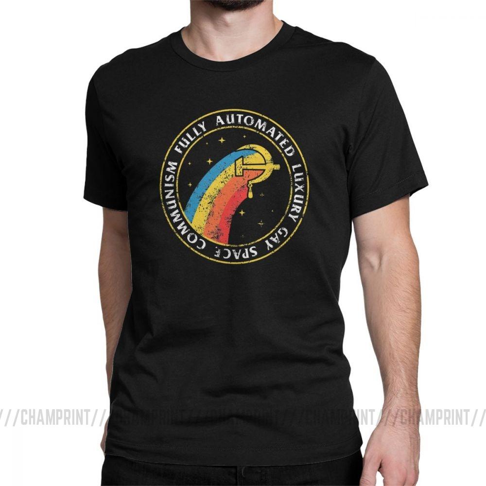 Fully Automated Luxury Gay Space Men S T Shirt Communism Marxism Socialism T Shirts Cccp Ussr