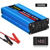 US Socket 12V To AC 110V 60HZ Pure Sine Wave Inverter Car Power 1600W/2200W/3000W Voltage Portable Converter with LED
