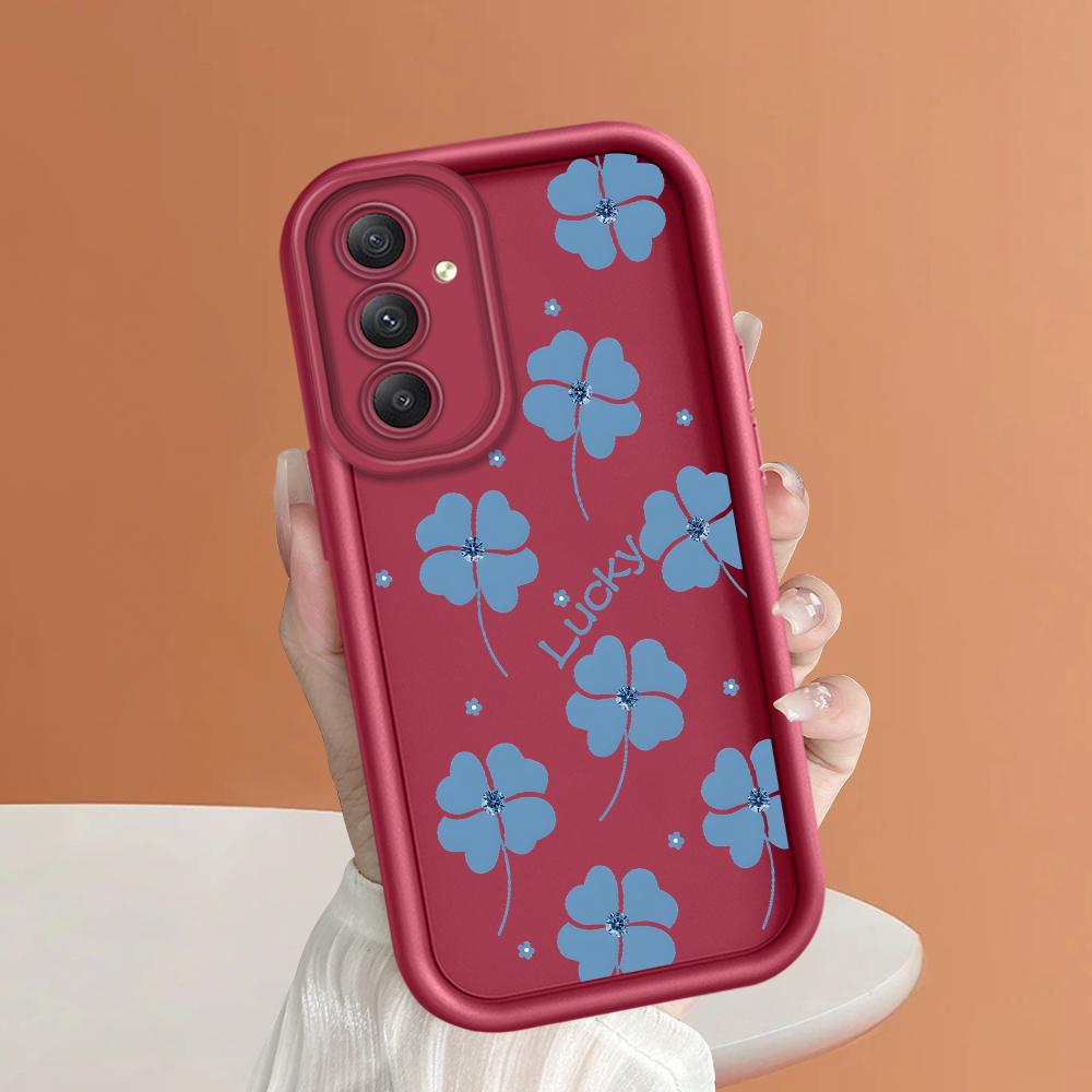 

Мягкий силиконовый квадратный чехол с рисунком лестницы для телефона, полное покрытие, противоударный защитный резиновый чехол для камеры для Samsung Samsung A32 темно-красного