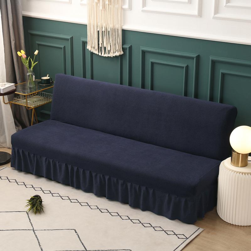 Copri Futon Elasticizzato Senza Maniche Con Gonna Jacquard Copri Divano Letto Futon Copridivano Copridivano Per Mobili Soggiorno Protettore