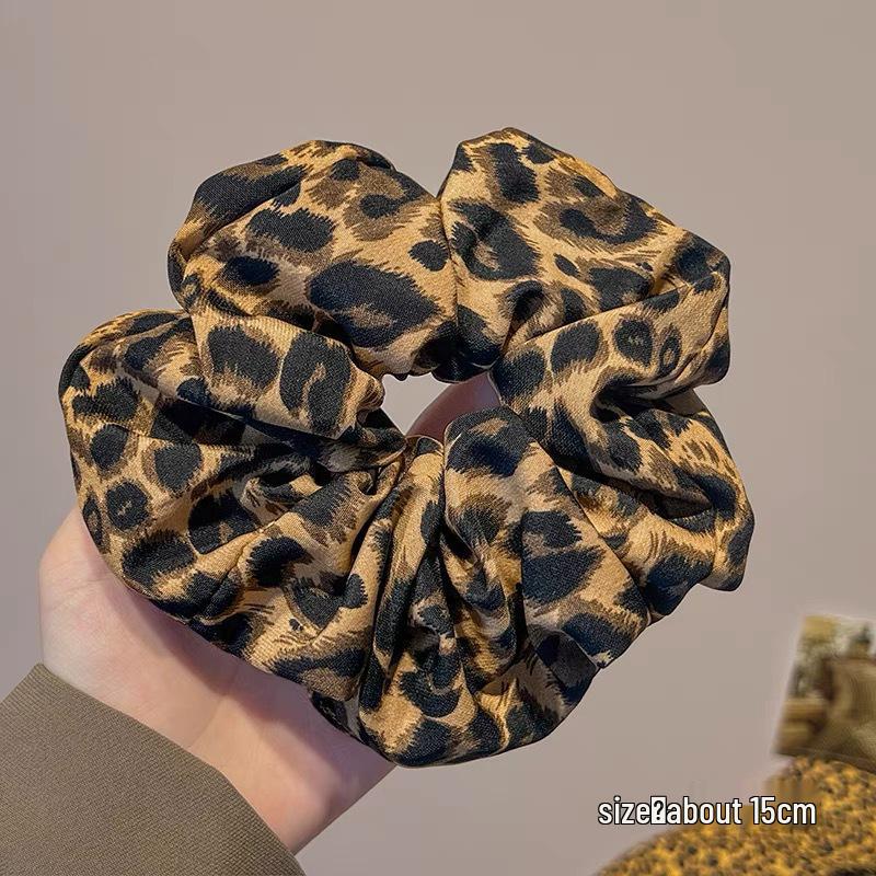 Korean Leopard Print Elastic Hair Tie for Stylish Women