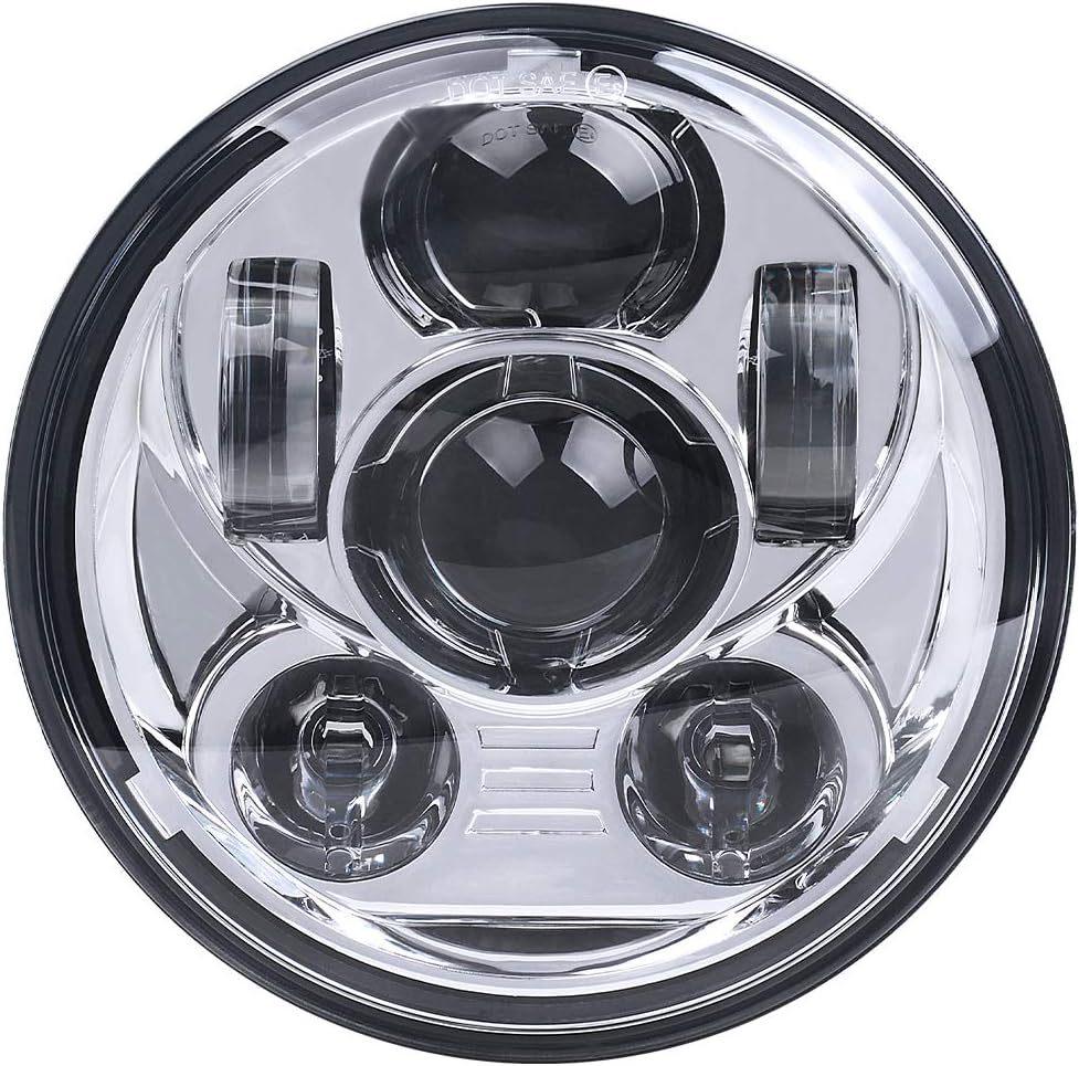 Harley-Compatible 45W 5.75" Motorcycle High/Low Beam Headlight