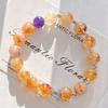 Boutique 10Mm Honey Milk Cover Natural Yellow Tower Crystal Amethyst Bracelet Bracelet