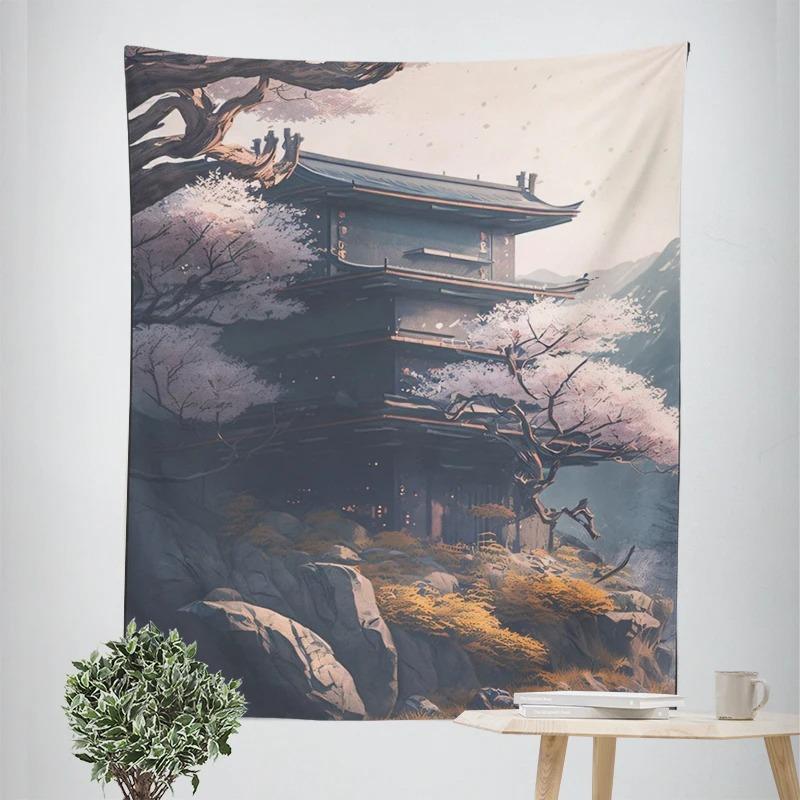 Китайский стиль ретро украшение дома гобелен украшение дома офис гостиная гобелен 100x75cm