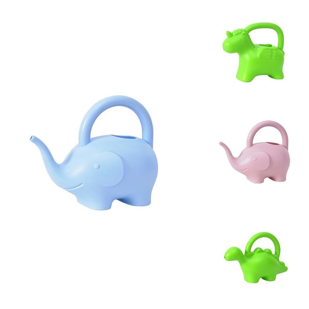 Colorful Gardening Watering Pot For Kids Cute Cartoon Elephant Design 1l Capacity