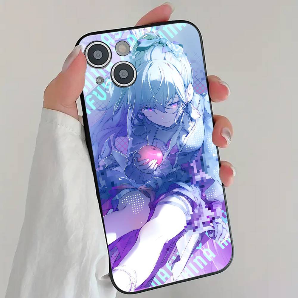 M-Mafuyu A-Asahina Anime Game P-Project S-Sekai Pjsk Phone Case Cool Black Silicone Soft For IPhone 16 15 14 13 12 11 X XR Plus