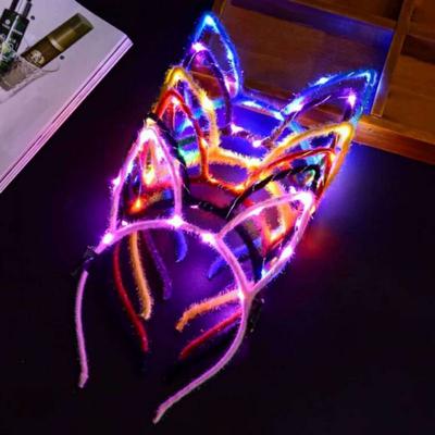 Cat Ears LED Headbands Party Light Flashing Blinking Party Glow Wear Hair Festival Hair Accessories Christmas Halloween Navidad CDN
