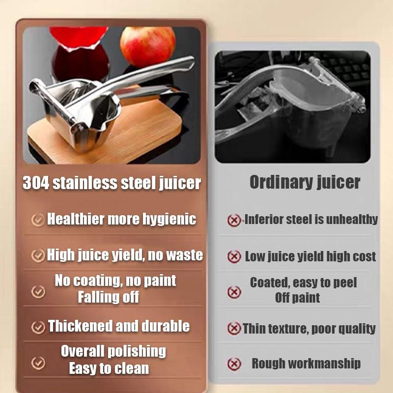 304 Stainless Steel Juice Extractor Home Outdoor Portable Fruit Juicer Manual Orange Juice Squeezer Kitchen Tools