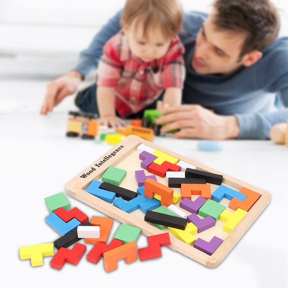 Wooden Colorful Children Kids Puzzle Jigsaw Toy  Building Block Educational Toy