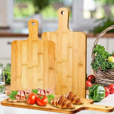 Hanging Hole Bamboo Cutting Board Nonstick Food Serving Plate Wooden Pizza Paddle  Vegetables