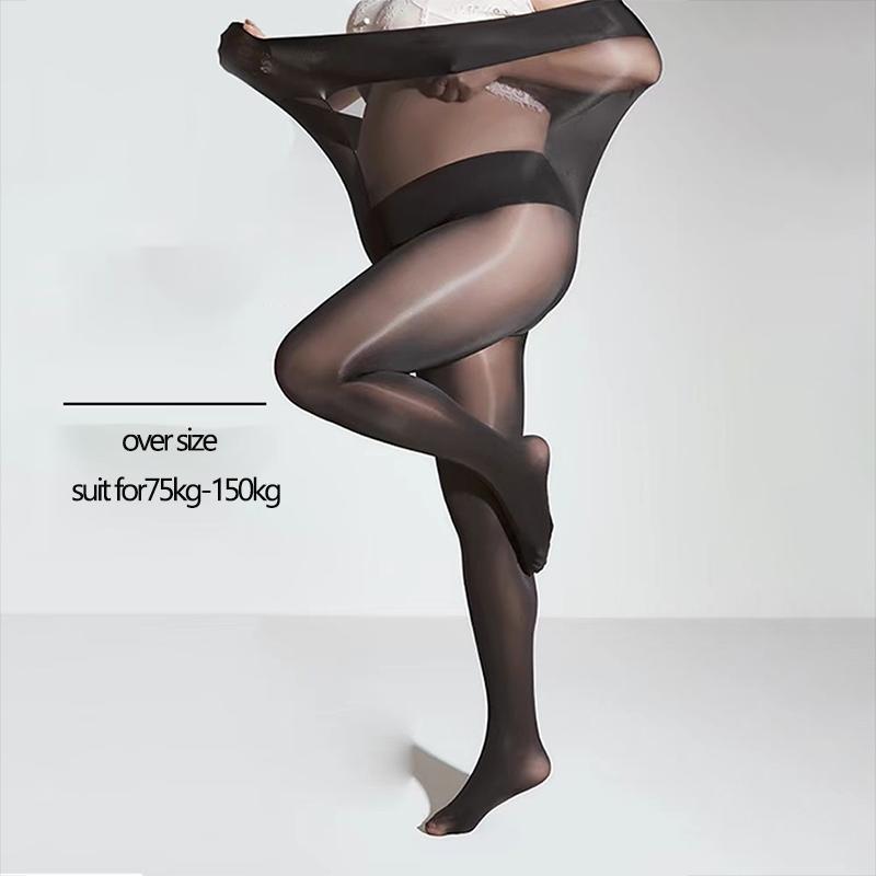 1/2/S Plus Size Black Horse Oil Stocking Suitable For Party,Dating,Sexy And Fashionable Leggings,No Hooking,No Crotch