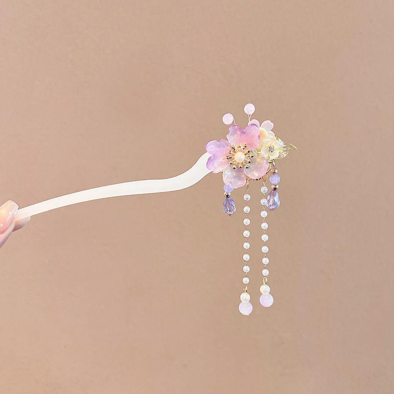 Ancient Style Hanfu Tassel Hairpins for Girls - Chinese Costume Hair Accessories