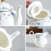 15 Piece e Porcelain Tea Set, British Floral Teapot with Tea Cups, Women Tea Party Set for 6