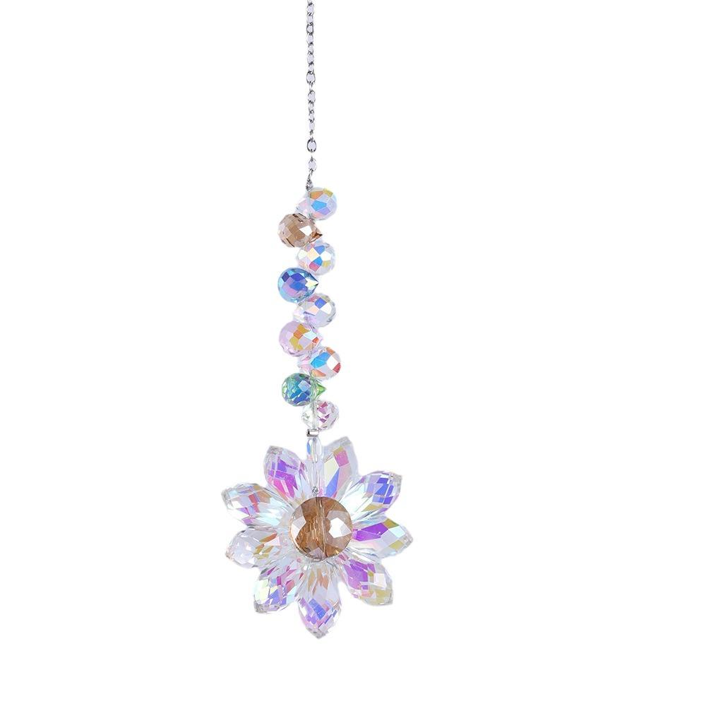 Colourful Rainbow Maker Exquisite Artificial Crystal Suncatcher Flower Sun Catcher  Outdoor