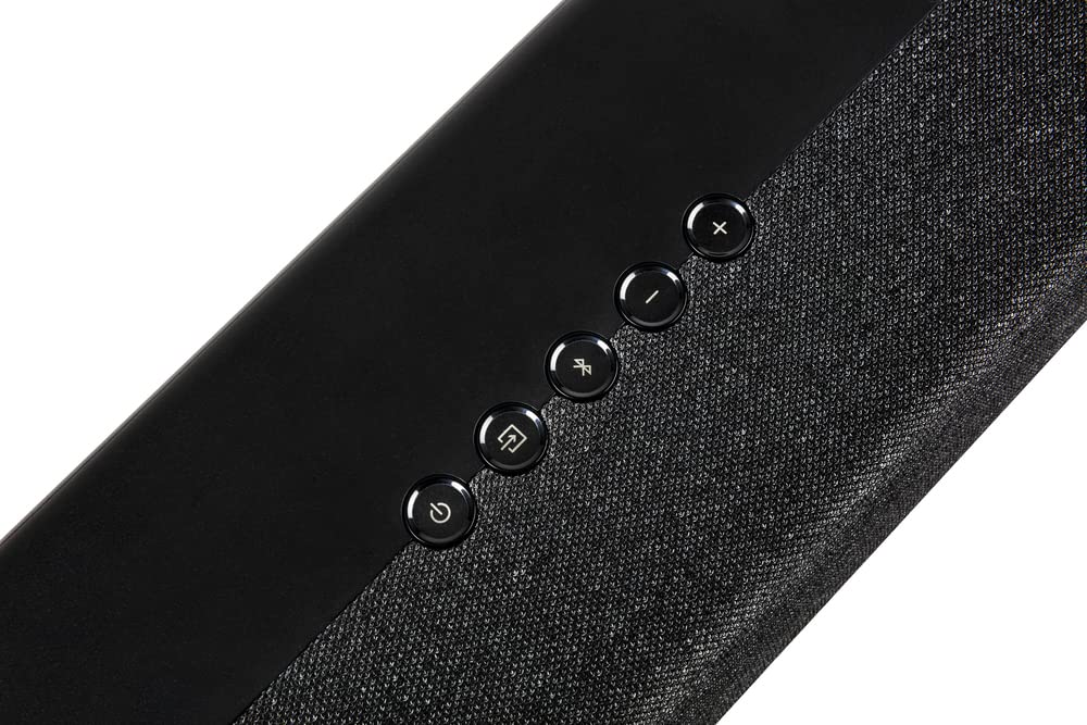 Denon Soundbar iebūvēts dubultā zemfrekvences skaļrunis Dolby Atmos un bezzudumu audio saderīgs ar DHT-S217K melns