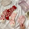Valentine's Day Love Mid-Tube Socks Sweet Women Socks Breathable Love Heart Socks  Autumn Winter