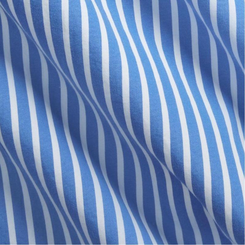 Ralph Lauren Striped Poplin Slim Fit Long Sleeve Shirt Men Blue MNPOWOV16821246-400