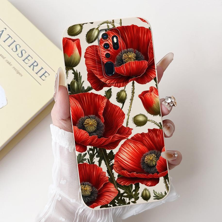 Case For OPPO A9 2020 Cover A5 2020 Coque CPH1937 CPH1959 Capa Fashion Flower Painted Shockproof Bumper For OPPO A11 A11X Fundas