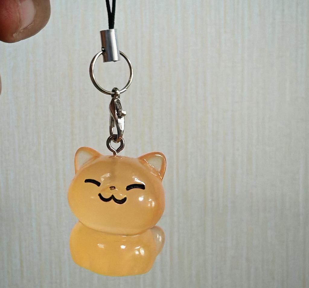 Uroczy Kot Błyszczący Wisiorek do Telefonu Komórkowego Zawieszki Żywiczna Łańcuszek Do iP 16 Aparatu CCD Akcesoria do Torby na Zamek Ins Korea Kawaii Anime Etui