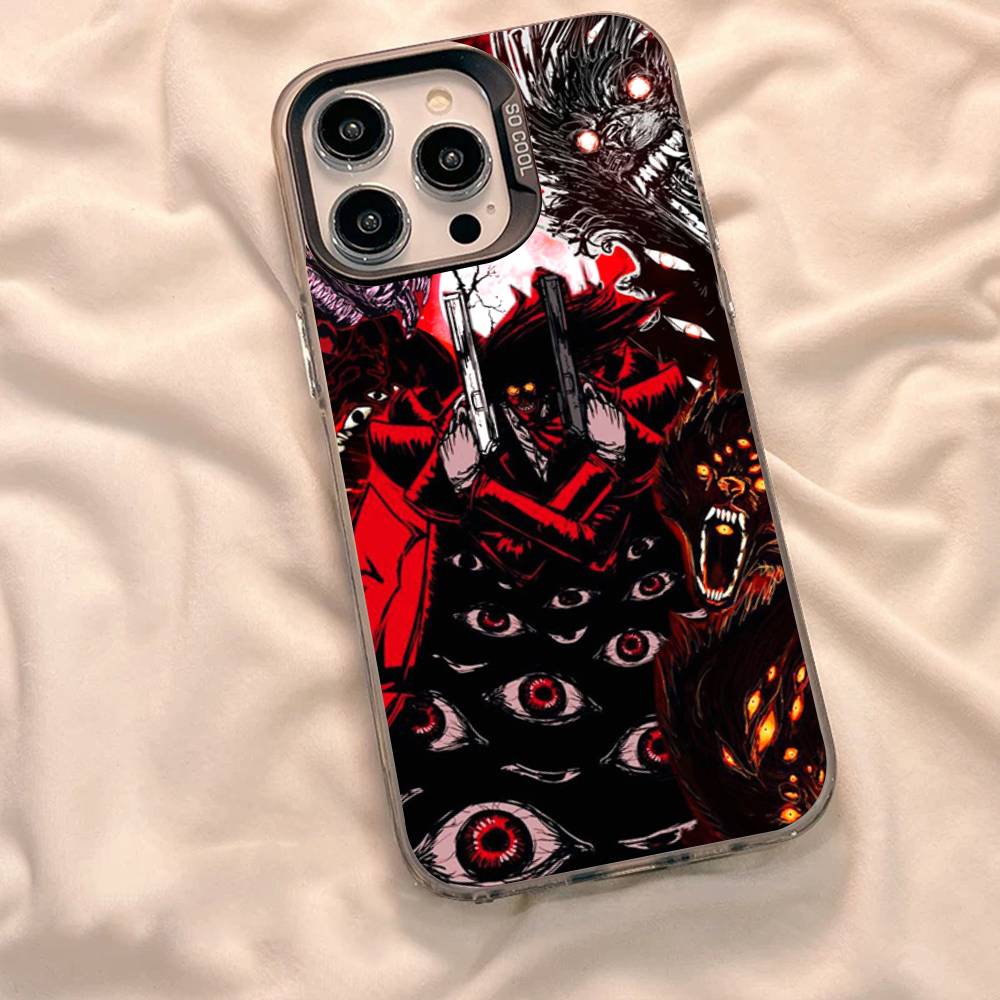 H-Hellsing Anime Coole Handyhülle Für iPhone 17 Air 16 15 14 13 12 11 Pro Max Farbe Hartschalen-Cover
