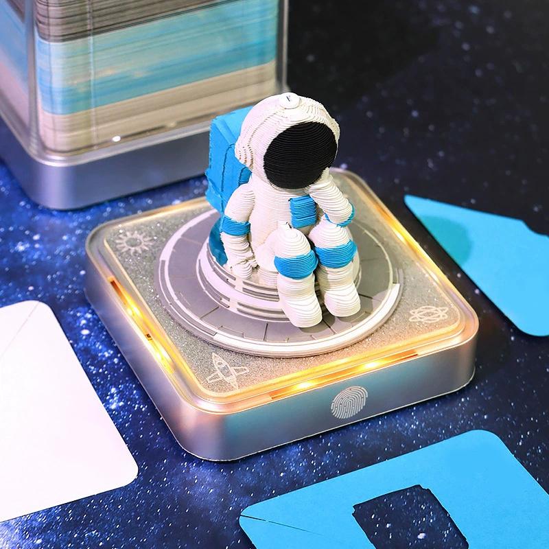 Tidsmätarkalender 2026 med ljus, 3D-kalender 2026, Gör-det-själv avrivbar tidmätarkalender, 3D-konstnärliga block, 3D-anteckningsblock