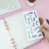 A5 6Pcs Binder Pockets Binder Zipper Folders for 6 Ring Notebook Divider Page Waterproof PVC Leaf Document Filing Bag